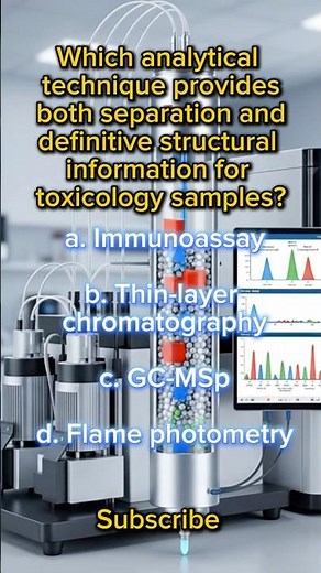 Which analytical technique provides both separation and structural info for toxicology samples?