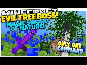 Minecraft | EVIL MAGIC TREE BOSS | Sword Of Nature | Only One Command (One Command Creation)