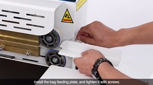 U.S. Solid Continuous Bag Band Sealer Sealing Machine with Inkjet Printing, Automatic Horizontal Band Sealer with Digital Temperature Control for PVC Bags Films Stamp Coding