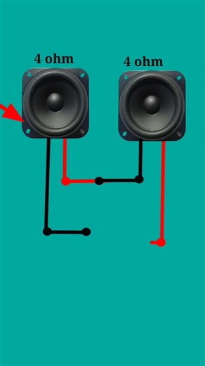 4 ohm speaker to 8 ohms amplifier // #shortvideo