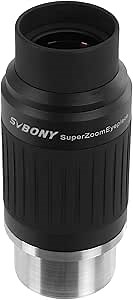 SVBONY SV230 8-20mm Zoom Eyepiece, Parfocal Design Wide-Angle 57°-72°, Aspherical Optics, 1.25" and 2" Dual Fit for Planetary & Deep Sky Observation