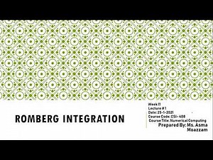 Romberg's Integration examples with solved solutions || Numerical Computing