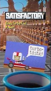 How To Make A Simple Turbo Fuel Power Plant in Satisfactory Without Going Insane #shorts