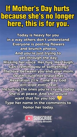 For Everyone Missing Their Mom In Heaven Today | Mother's Day Grief Healing🕊️