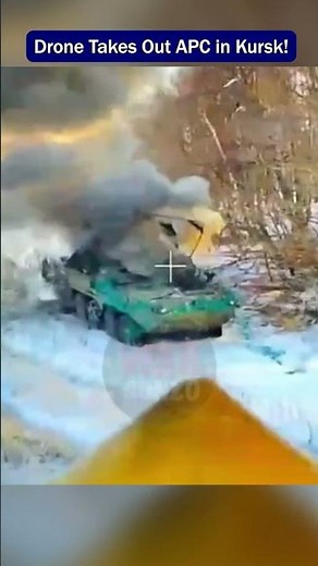 Precision Strike! Drone Takes Out Abandoned Stryker APC in Kursk!