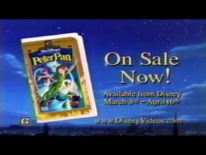 Retro Video Release Disney Peter Pan 1998 45th Anniversary Edition