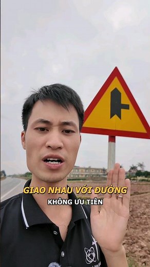 Warning sign: Intersection with a non-priority road #phamanhquang #safedriving #trafficsigns