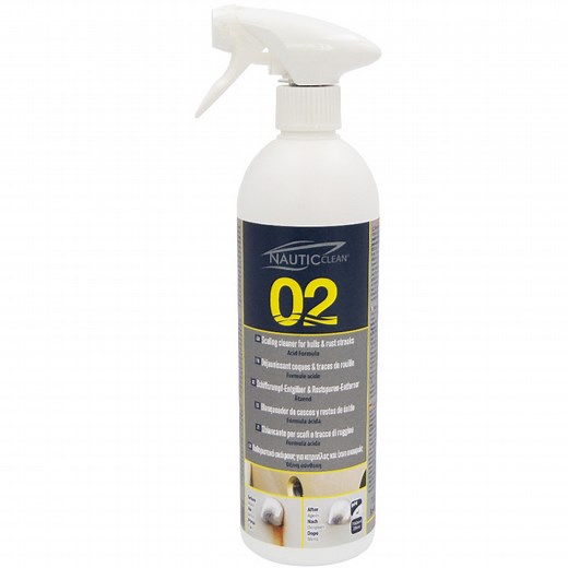 NAUTIC CLEAN 02 Déjaunissant Coque et pont nettoyant - Produit de nettoyage & d'entretien bateau - H2R Equipements.