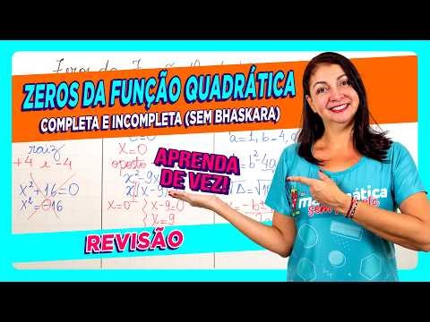 Quadratic Functions: Complete and Incomplete Equations Without Bhaskara's Formula / Easy!
