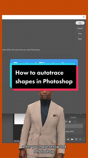 Learn how to autotrace shapes in Photoshop in ONE CLICK! #photopshop #graphicdesign #photoshoptutorial #procreate #westlogo