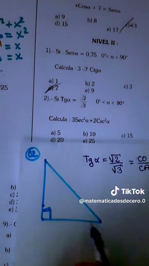 Ejercicios Resueltos de Trigonometría: Razones Trigonométricas