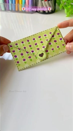 Easy envelope tutorial 💌🌷💜 #paperenvelop #papercraft #easycraft #tutorial #aestheticdiy #trending