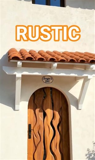 Rustic DIY: Wood & Terracotta Window or Door Awning #DIYProject #HomeImprovement #CurbAppeal