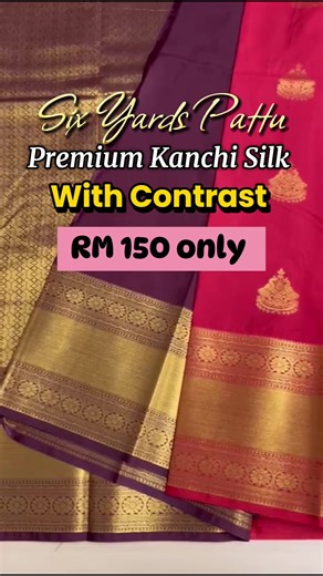 Premium Kanchi Silk Saree RM 150 postage RM 8 Contrast blouse and pallu 📍Bukit Mertajam, Penang Video call to view the saree Contact us at 0103720505 for further information #silksarees❤️ #semikanchipuramsilksarees #sareelove❤️ #onlinesaree #onlinesareeshopping