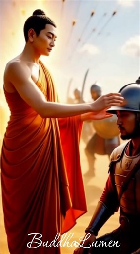 The Buddha Stops War: Time Freezes on the Battlefield #Shorts #Buddha #Peace