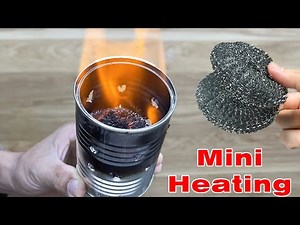 Mini heating stove! Unlimited energy from IRON FOAM and tin cans, it really works