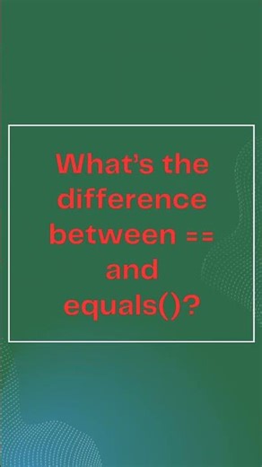 == vs .equals() #codetips #coding #java #codingshorts #shorts #programming #study