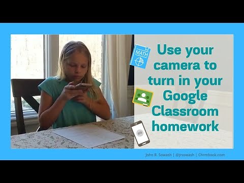 Use your phone to turn in your Google Classroom homework