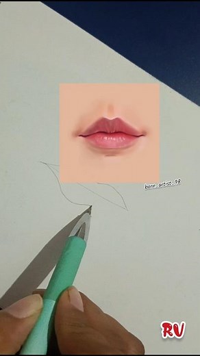 Lips drawing #tutorial #colourpencildrawing #shorts #viralvideo