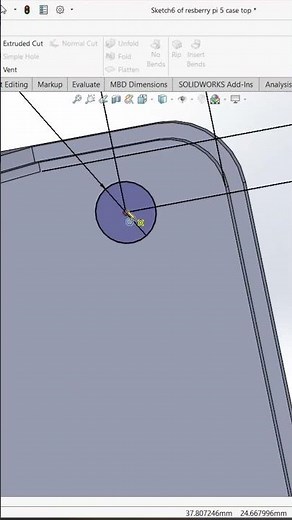 PART-8 | Raspberry Pi 5 Case Modeling in SolidWorks | Shorts | Step-by-Step Tutorial | DEVELOPMECH