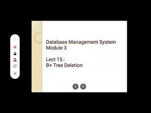 DBMS MOD 3 LECT 15 B+ Tree deletion
