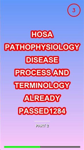 HOSA Pathophysiology Disease process and Terminolo