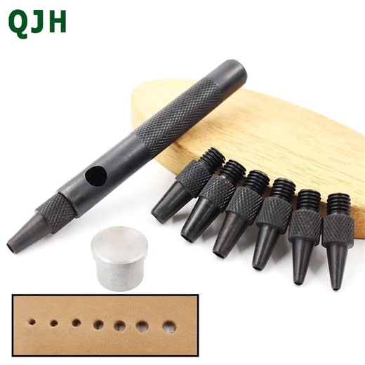 Leather Hole Punch Tool: 7 Replaceable Sizes (2-5mm) for DIY Crafts - Etsy