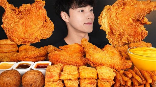 『DDM』中文 8.22 炸鸡和鸡块以及薯条和鸡肉卷和洋葱圈🌸咀嚼音