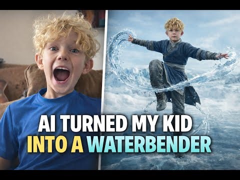 AI turns my kid into a water bender (mind blown!)
