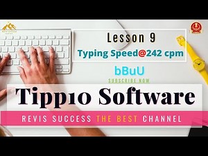 Lesson 9 in Tipp10 Software (3Min. bBuU Typing at speed of @242 cpm)