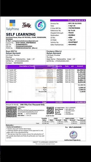 Best Stylish Professional GST Invoice Billing TDL for Tally Prime #TallyTDL #Invoice #shorts #Addon