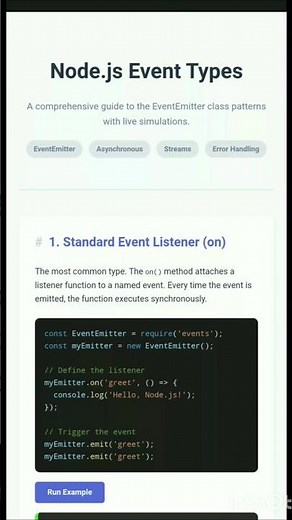 Node.js Events Explained in 14 Seconds - Interactive Demo