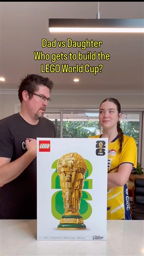 Dad vs Daughter Building the LEGO World Cup #lego #familychallenge #shorts