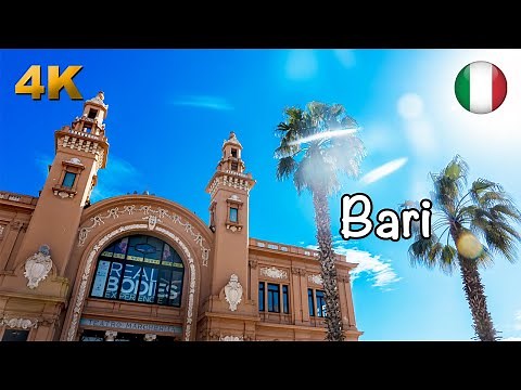 City in southern Italy, Bari Walking Tour 4K 50fps HDR