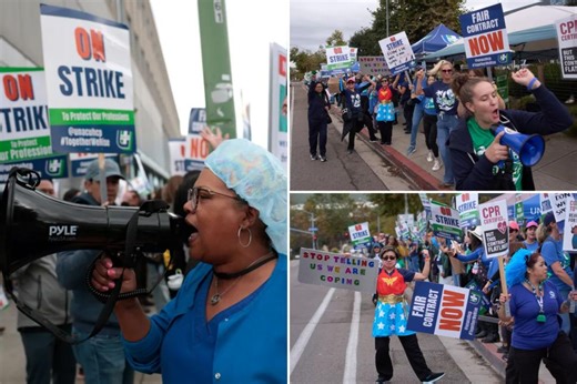 31,000 West Coast health care workers strike for higher wages, increased staffing in union’s largest-ever walkout