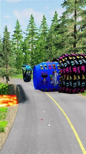 Flatbed Truck Mcqueen | Transportation with Truck - Pothole vs Car - BeamNG.Drive shorts