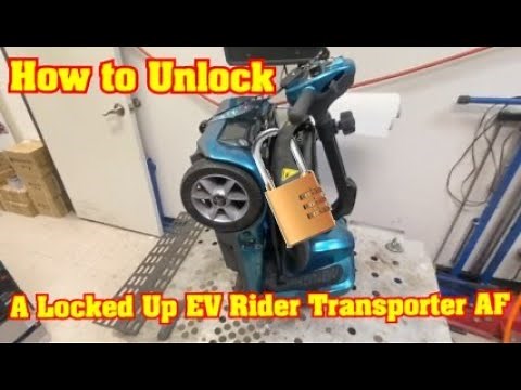 How to open a Locked up EV Rider Automatic Folding Scooter With a Dead Battery