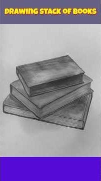 Drawing Stack of Books. #shorts #drawing