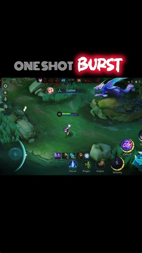 ONE SHOT BURST #mobilelegends #mobilelegendsbangbang #shorts #fyp