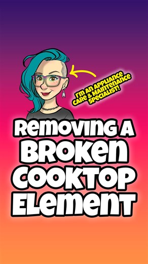 6.2K views · 91 reactions | Removing a broken cooktop element before installing the new one! This is a clip from the full-length video, available now on my YT! #range #oven #cooktop #element #burner #surface burner #rangeRepair #ovenRepair #cooktopRepair #elementRepair #womenInTrades #tradeswoman #womenInStem #electricRange #electricRangeRepair #applianceRepair | Renae the Appliance Repair Tech / renduh | Facebook