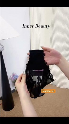 Elegant Black Lace Mesh Panties | Chic & Breathable Lingerie Review #fashionx8