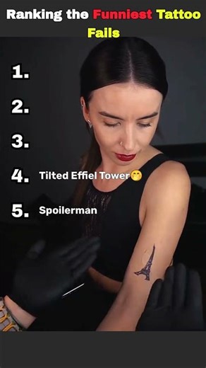 Ranking The Funniest Tattoo Fails #funny #fails #shorts