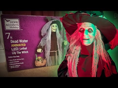 Home Depot - Lethal Lilly The Witch Unboxing/Setup | 2023 Animatronic 🎃 👻