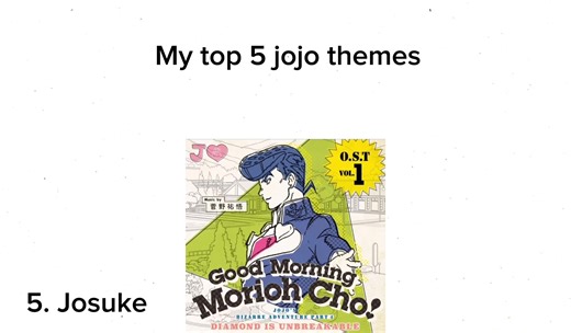 My top 5 jojo themes #fypシ #jojosbizarreadventure #jojo #jjba #blowthisup