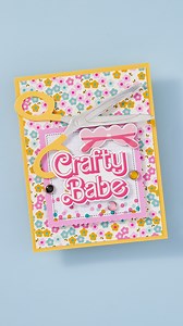 This card’s got scissors sass and retro class! 🎀 Watch how we turned the Crafty Tools Etched Dies, Big Bits & Pieces, and Collection Kit from the Crafty Babe Collection by Simple Stories into one bold & beautiful Crafty Babe moment 💖 Shop the Collection - https://spellbinders.shop/43jb155 #cardmaking #scrapbooking #simplestories | Spellbinders Paper Arts