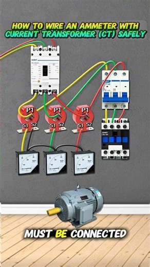 How to wire an Ammeter Current Transformer (C.T) safely#industrialelectrician