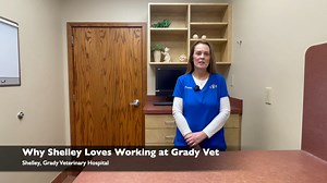 38 reactions · 12 comments |  Why Shelley Loves Working at Grady Veterinary Hospital  Shelley is one of Grady Veterinary Hospital’s talented Veterinary Receptionists. She shares why she loves working at our hospital, from interacting with team members and pet parents who all love animals to continuing education to making an impact every day. Thank you for your story, Shelley! | Grady Vet | Facebook