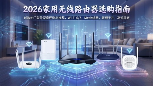 2026年家用无线路由器推荐：16款高口碑型号深度对比，涵盖华为AX3 Pro、中兴巡天AX3000Pro等，针对不同户型、需求提供个性化建议，附选购攻略