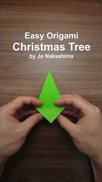 Easy Origami Christmas Tree (Jo Nakashima) #shorts