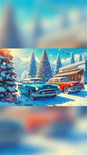 🏘️☀️ 1950s Small Town Winter Day | Nostalgic Streets, Cozy Atmosphere & Holiday Charm ❄️🎄